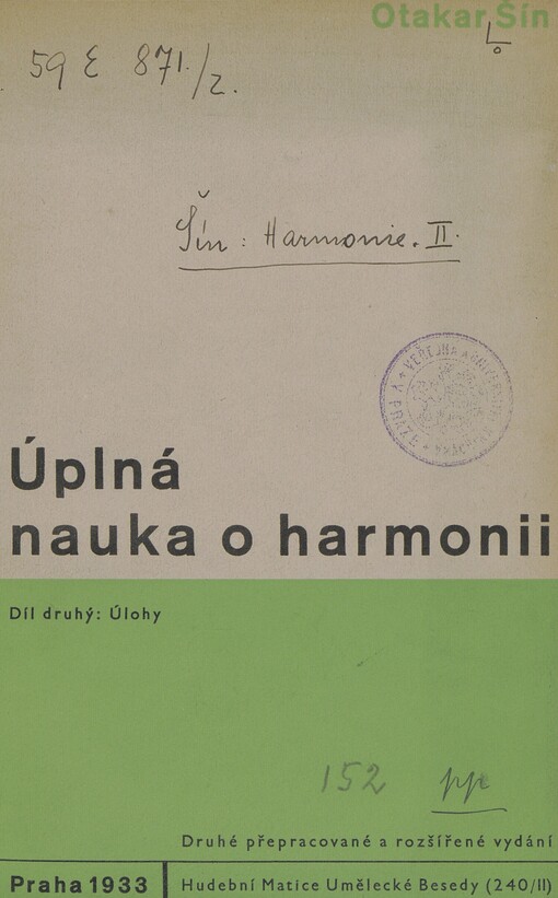 Úplná nauka o harmonii na základě melodie a rytmu