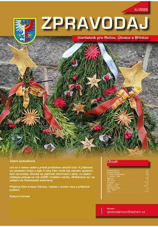 Zpravodaj : čtvrtletník pro Ročov, Úlovice a Břínkov