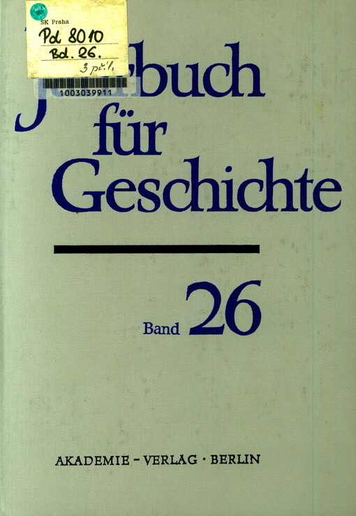 Studien zur Geschichte des Faschismus und des antifaschistischen Widerstandes (I)