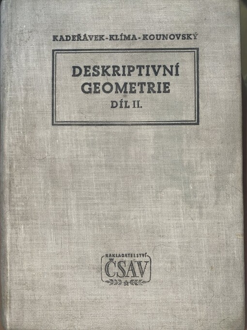 Deskriptivní geometrie.2. [díl]