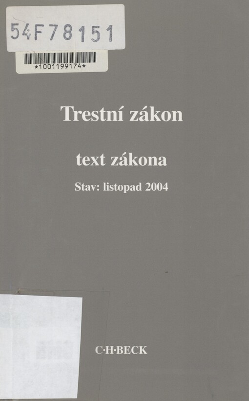 Trestní zákon: komentář