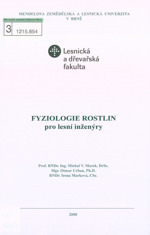 Fyziologie rostlin pro lesní inženýry