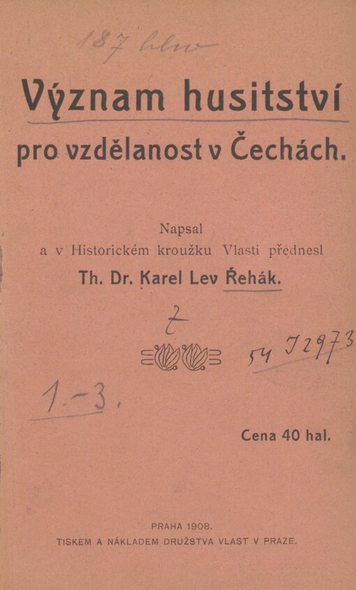 Význam husitství pro vzdělanost v Čechách