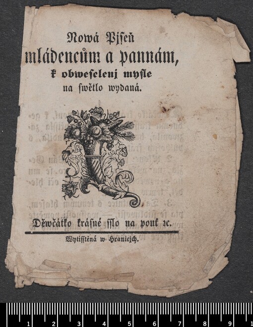 Nowá Pjseň mládencům a pannám, k obweselenj mysle na swětlo wydaná: Děwčátko krásné sslo na pouť etc
