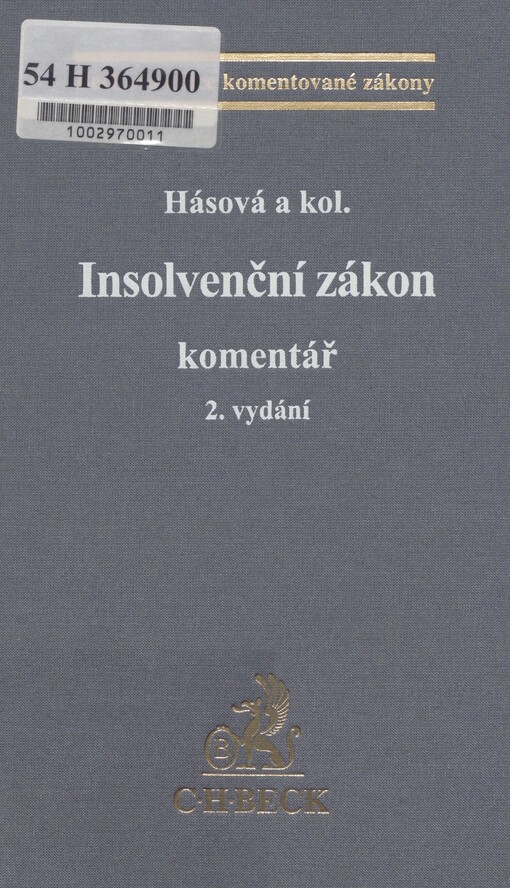 Insolvenční zákon: komentář