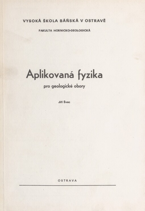 Aplikovaná fyzika pro geologické obory