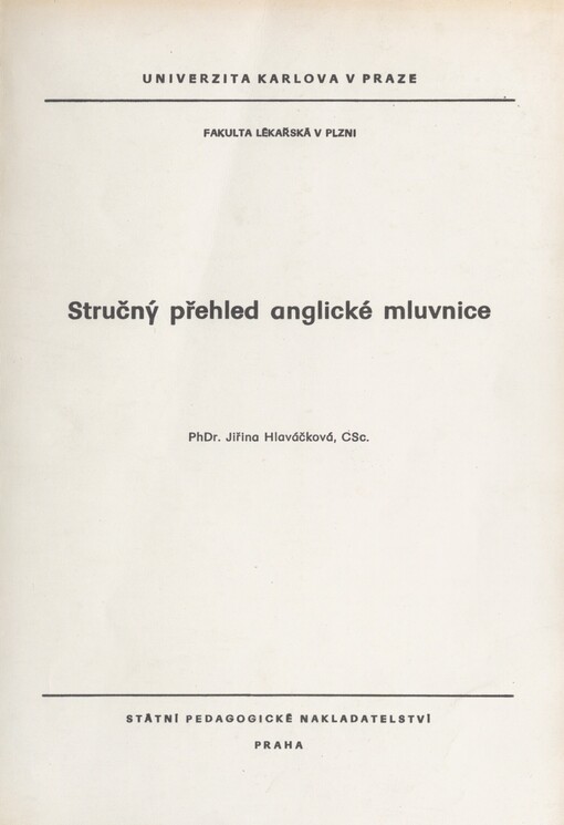 Stručný přehled anglické mluvnice