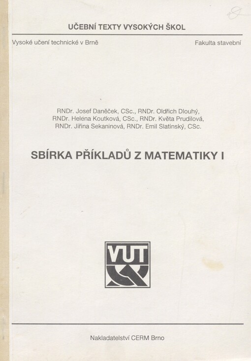 Sbírka příkladů z matematiky I