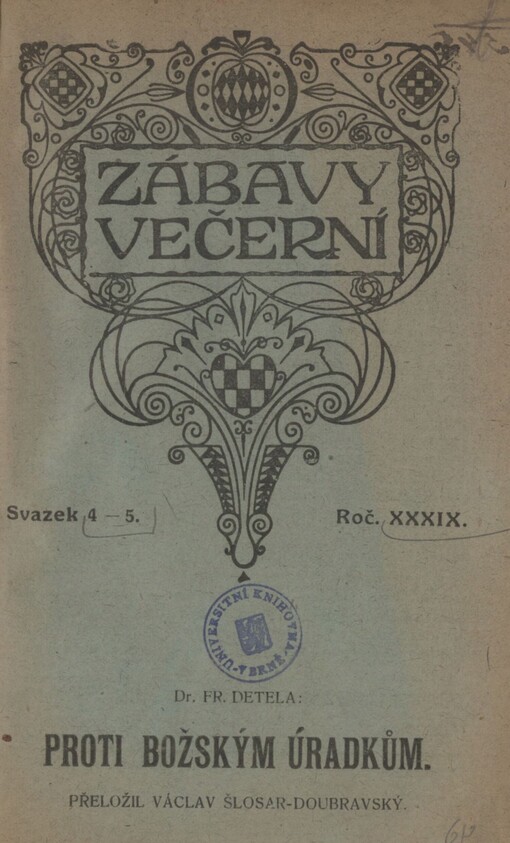 Proti božským úradkům =: (Pegam in lambergar) : historická povídka