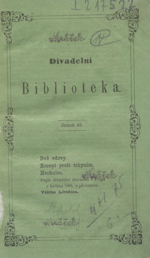 Dvě vdovy: veselohra v jednom jednání