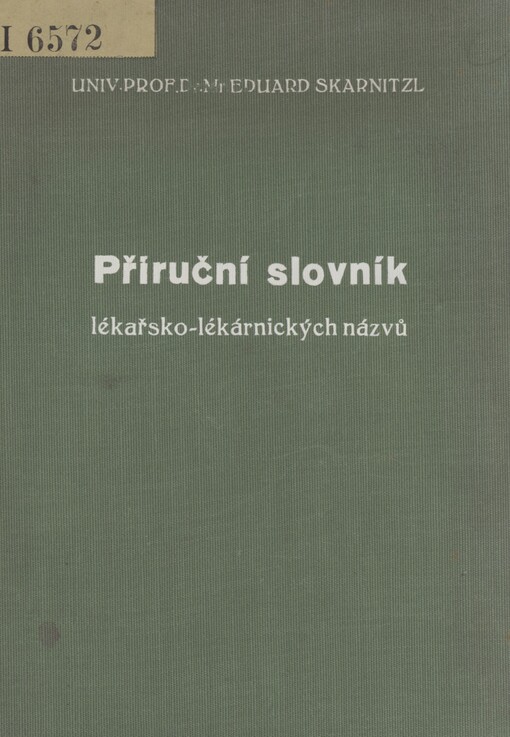 Příruční slovník lékařsko-lékárnických názvů