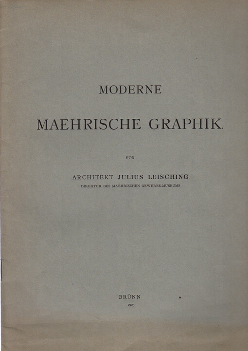 Moderne maehrische Graphik
