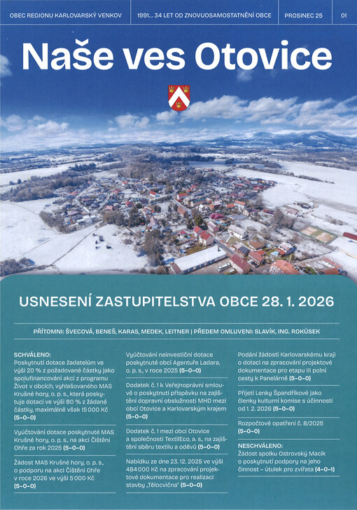 Naše ves : otovické noviny : otovické vydání