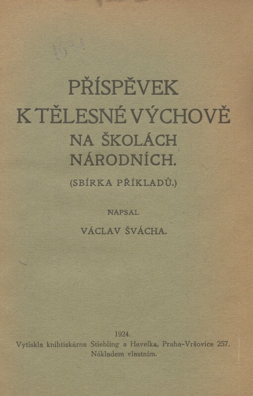 Příspěvek k tělesné výchově na školách národních: (sbírka příkladů)