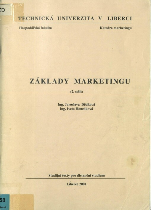 Základy marketingu. (2. sešit)