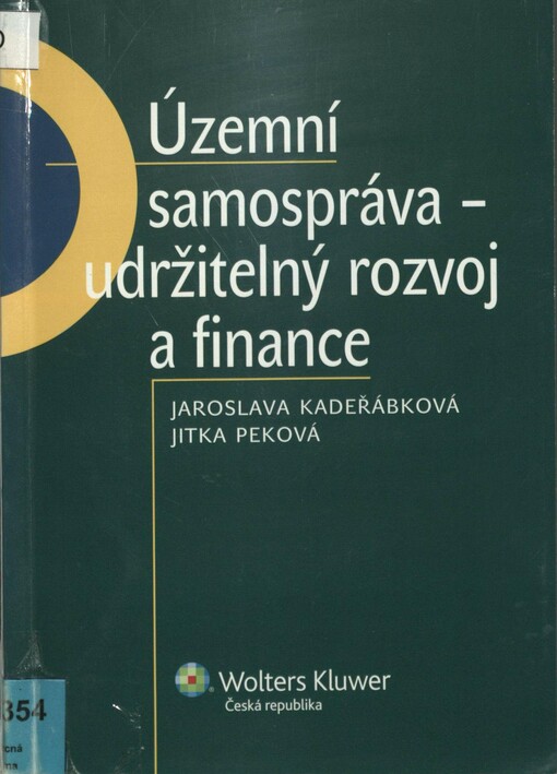 Územní samospráva - udržitelný rozvoj a finance