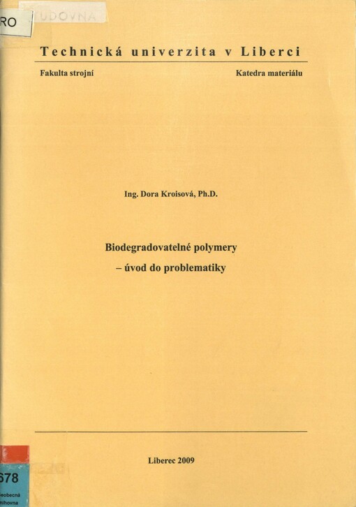 Biodegradovatelné polymery - úvod do problematiky