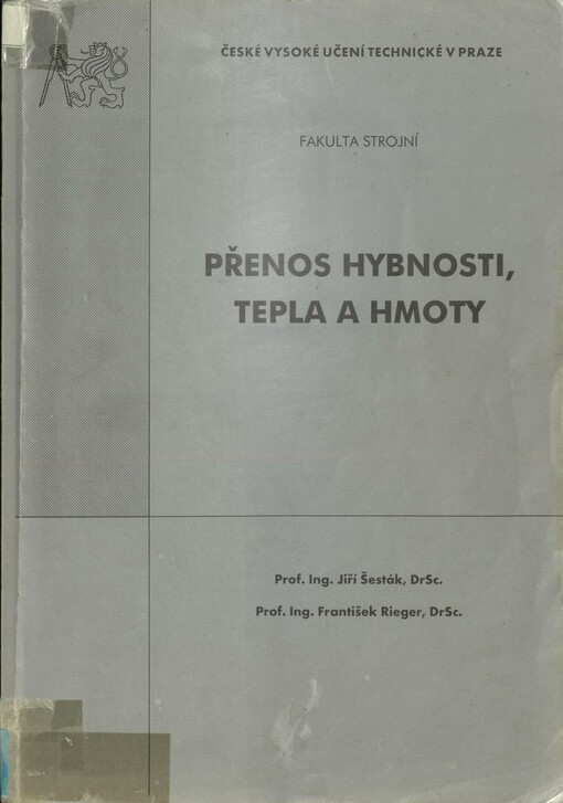 Přenos hybnosti, tepla a hmoty