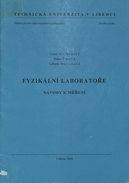 Fyzikální laboratoře: návody k měření