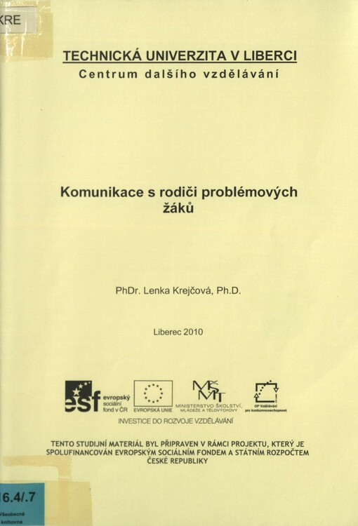 Komunikace s rodiči problémových žáků