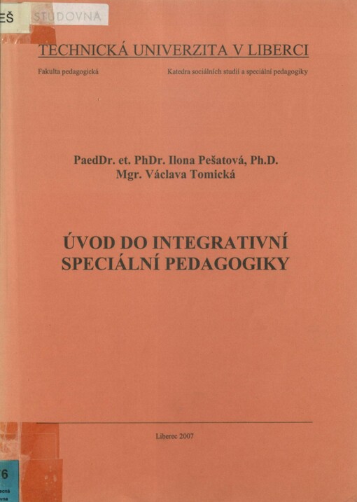 Úvod do integrativní speciální pedagogiky
