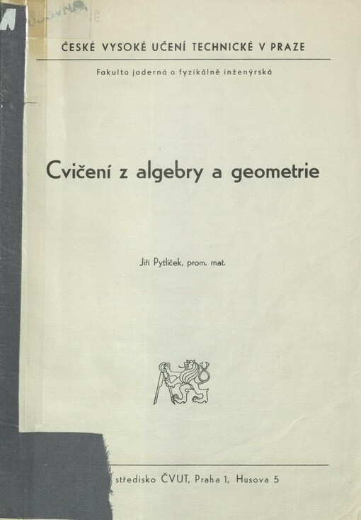 Cvičení z algebry a geometrie