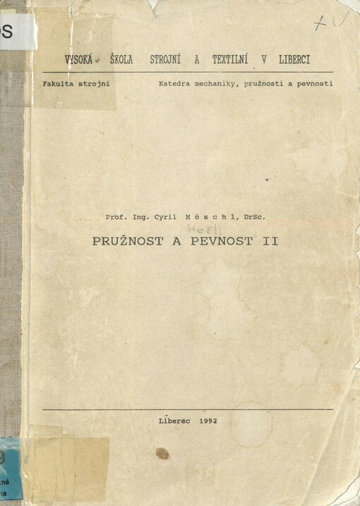 Pružnost a pevnost II