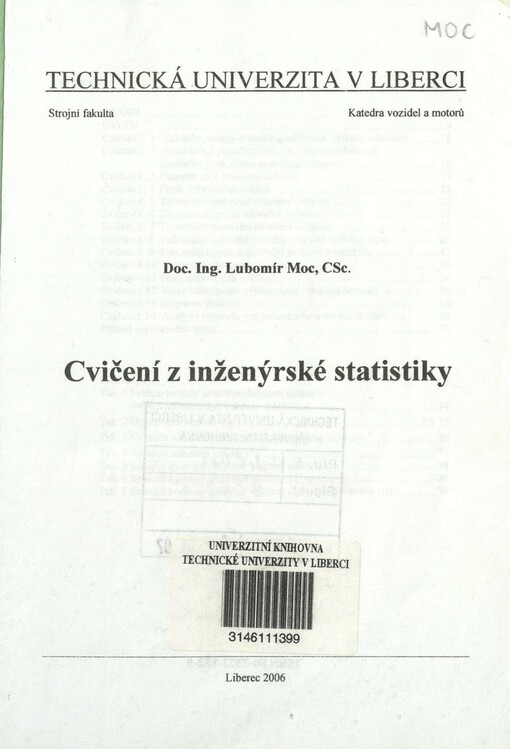 Cvičení z inženýrské statistiky