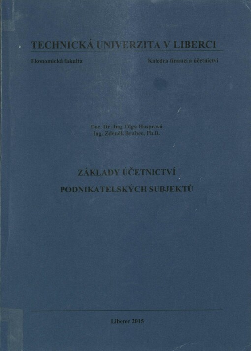 Základy účetnictví podnikatelských subjektů