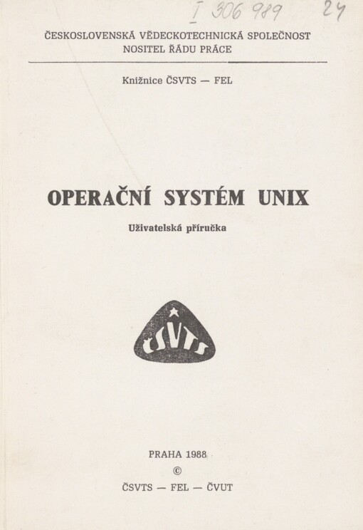 Operační systém UNIX: uživatelská příručka