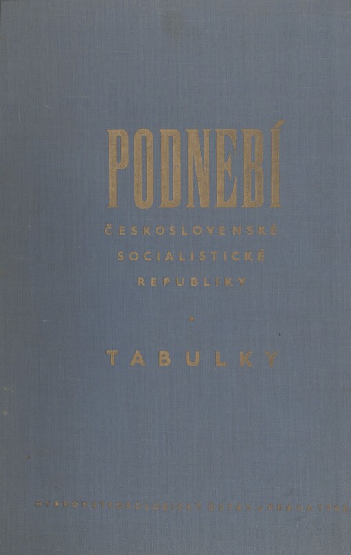 Podnebí Československé socialistické republiky: tabulky