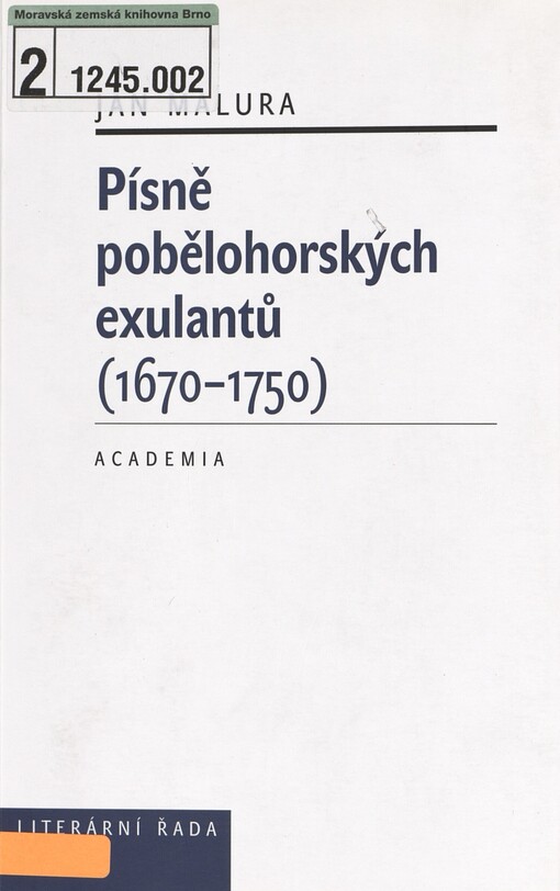 Písně pobělohorských exulantů (1670-1750)