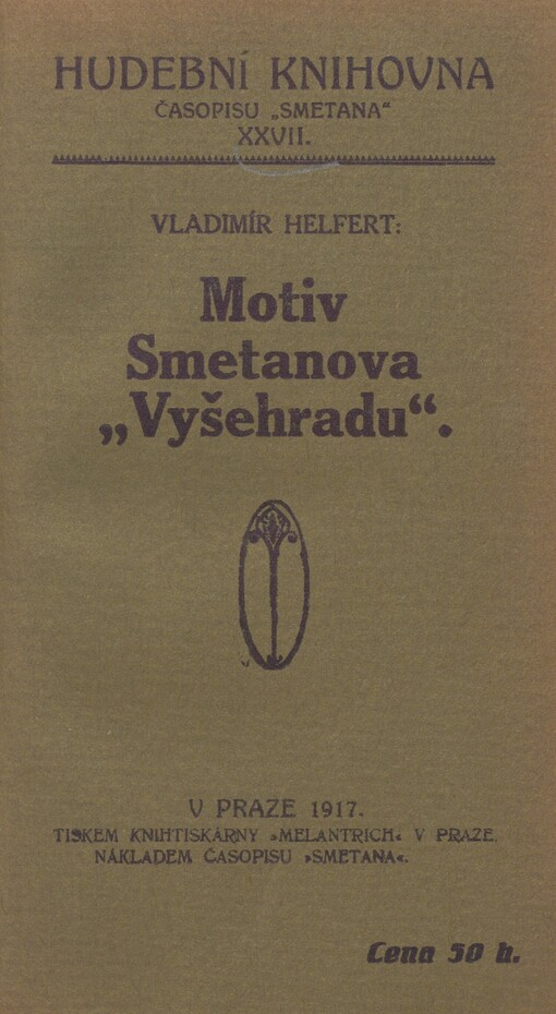 Motiv Smetanova Vyšehradu: (studie o jeho genesi)