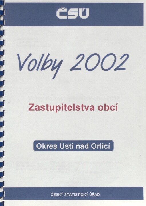 Volby do zastupitelstev obcí 2002. Okres Ústí nad Orlicí