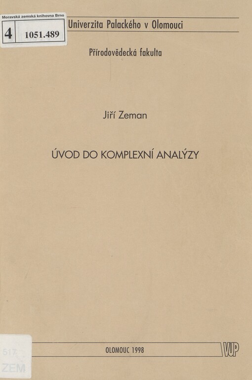 Úvod do komplexní analýzy
