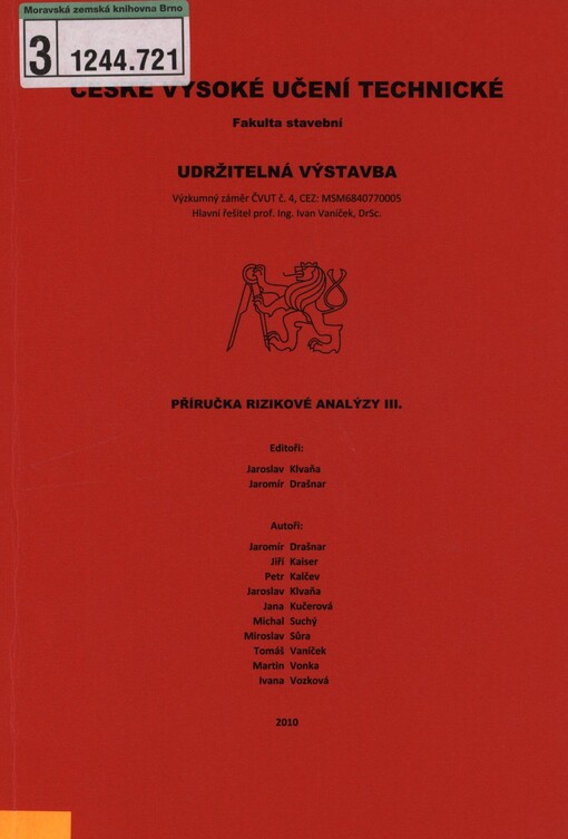 Příručka rizikové analýzy III