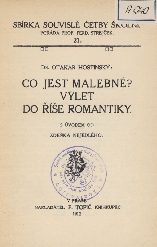 Co jest malebné?: výlet do říše romantiky