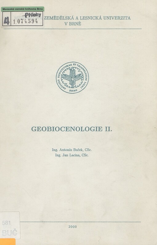 Geobiocenologie II