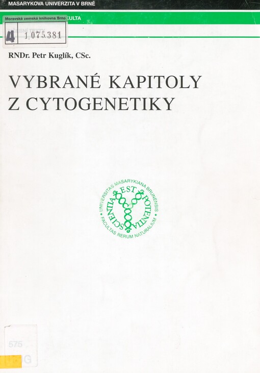 Vybrané kapitoly z cytogenetiky