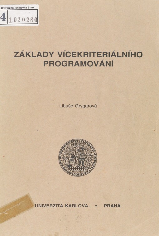 Základy vícekriteriálního programování