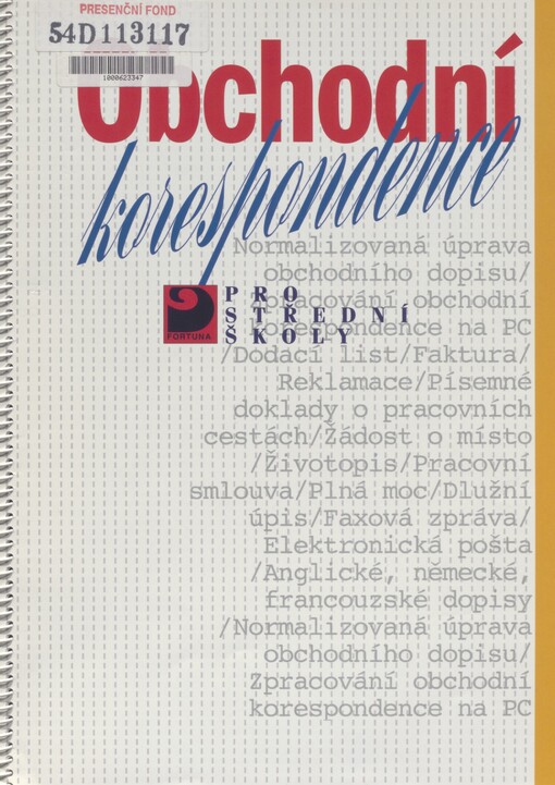 Obchodní korespondence pro střední školy