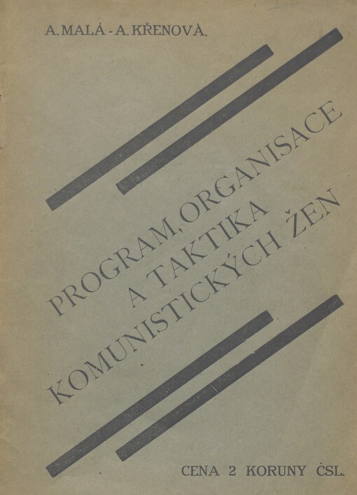 Program, organisace a taktika komunistických žen