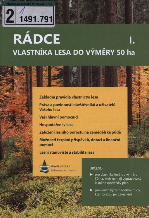 Rádce vlastníka lesa do výměry 50 ha