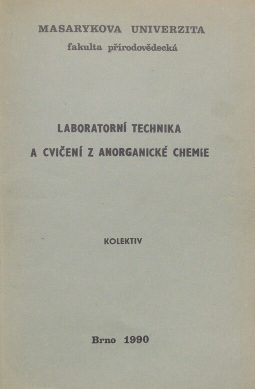 Laboratorní technika a cvičení z anorganické chemie