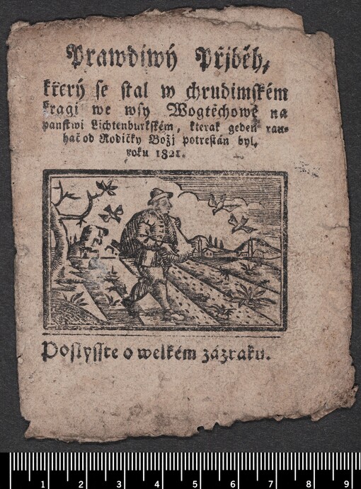 Prawdiwý Přjběh, který se stal w chrudimském kragi we wsy Wogtěchowě na panstwi Lichtenburském, kterak geden rauhač od Rodičky Božj potrestán byl, roku 1821: Poslysste o welkém zázraku