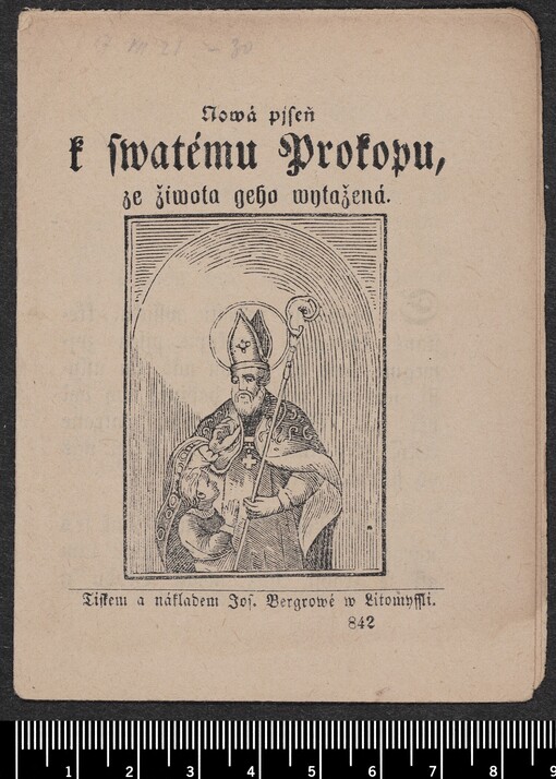 Nowá pjseň k swatému Prokopu, ze žiwota geho wytažená
