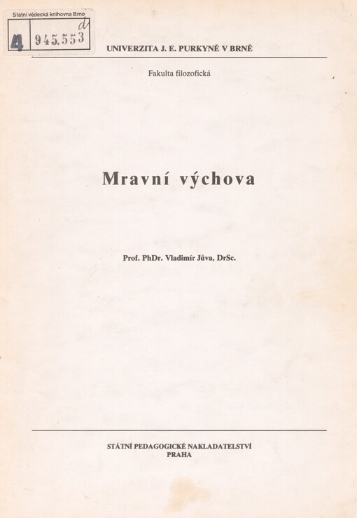 Mravní výchova