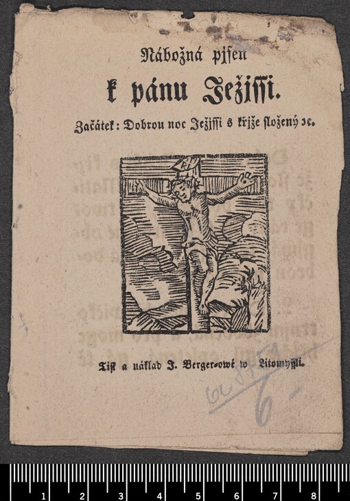 Nábožná pjseň k pánu Ježjssi: Začátek: Dobrou noc Ježjssi s křjže složený ec