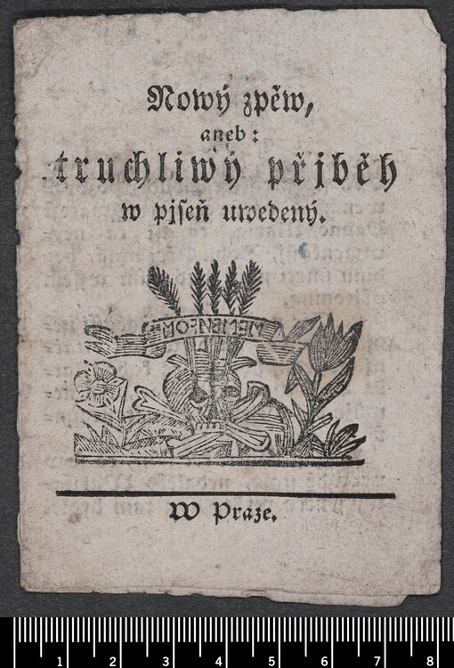 Nowý zpěw, aneb: truchliwý přjběh w pjseň uwedený