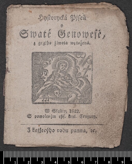 Hystorycká Pjseň o Swaté Genowefě, z gegjho žiwota wytažená